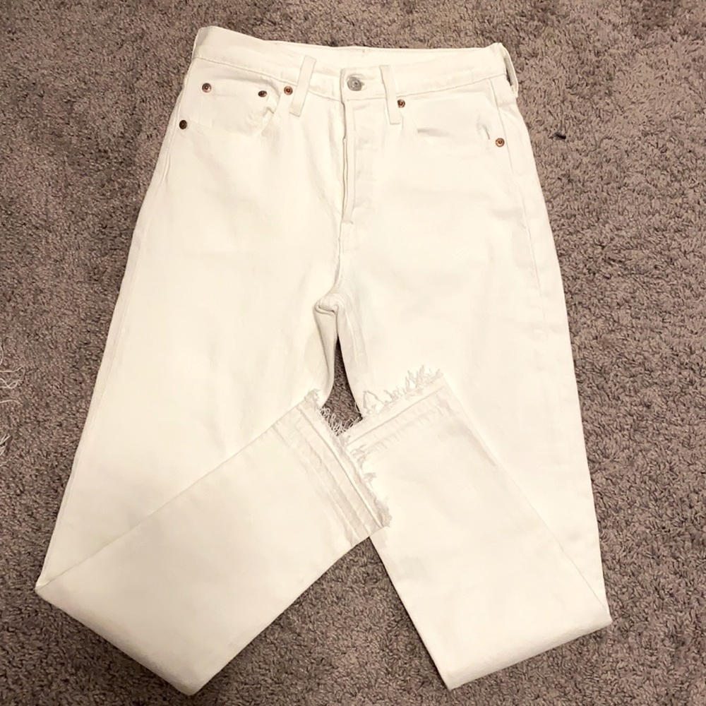 Skinny jeans size 25 white color new
